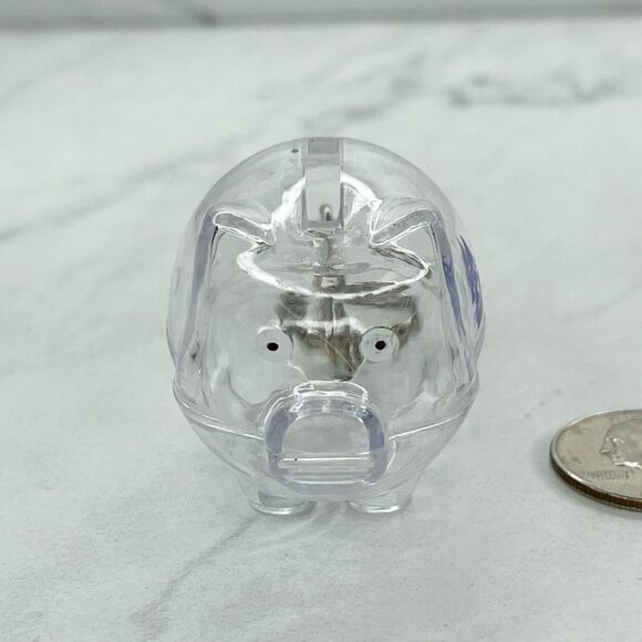Alcorn Brave Banks Clear Piggy Bank Keychain Keyring - Picture 3 of 7